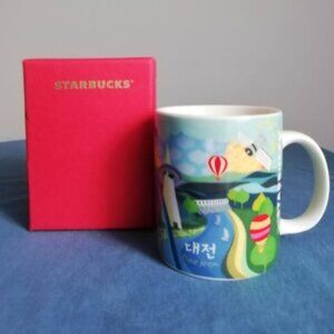 Starbucks Daejeon Korean cappuccino Cup City Mug collectible HTF 2014